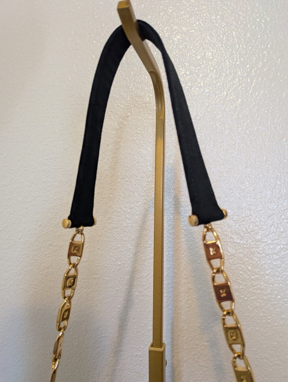 Poloma Picasso Black Long Drop Gold Chain Shoulder Bag Euc - Picture 5 of 10
